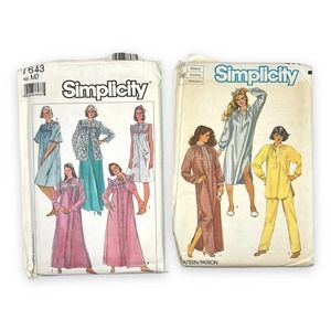 Vintage 1980's Simplicity Women's Pajamas Nightgowns Nighties PJs Pattern Medium